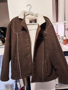 "OUTBACK" WOMEN'S Y2K SHEARLING JACKET - BROWN CHESTNUT